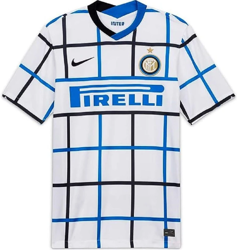 Nike INTER M Nk Brt Stad Jsy Ss AW T-Shirt - White/(Black) (Full Sponsor), XXX-Large