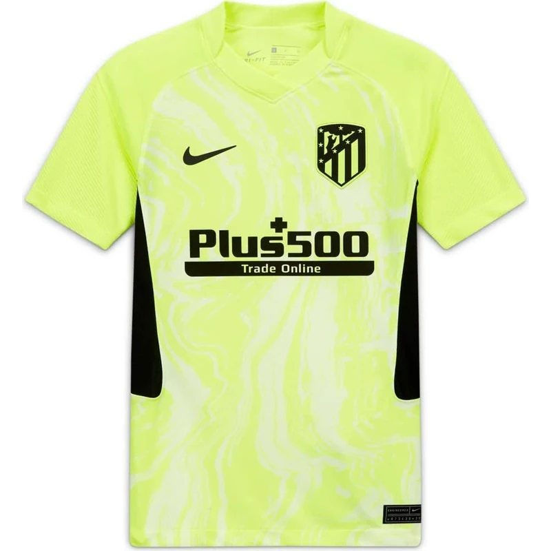 Nike ATM Y Nk Brt Stad Jsy Ss 3R T-Shirt - Volt/(Black) (Full Sponsor), X-Small