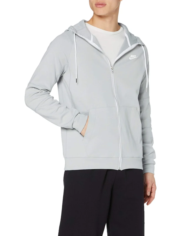 Nike M Nsw Modern Hoodie Fz Flc Sweatshirt - Lt smoke Grey/Ice Silver/White/X-Large