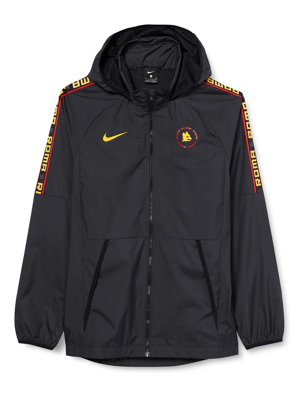 Nike Roma M Nk Awf LTE Jkt Sport Jacket - Black/Black/(University Gold) (No Sponsor), X-Small