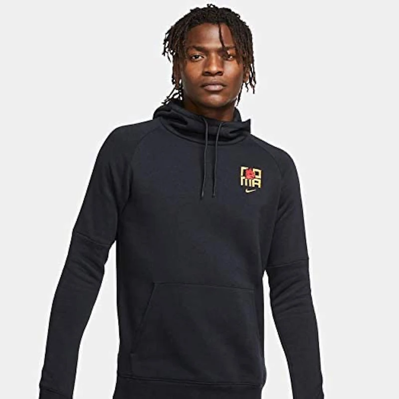 NIKE Roma M Nk GFA Flc Po Hood Sweatshirt - Black/(University Gold) (No Sponsor), XX-Large