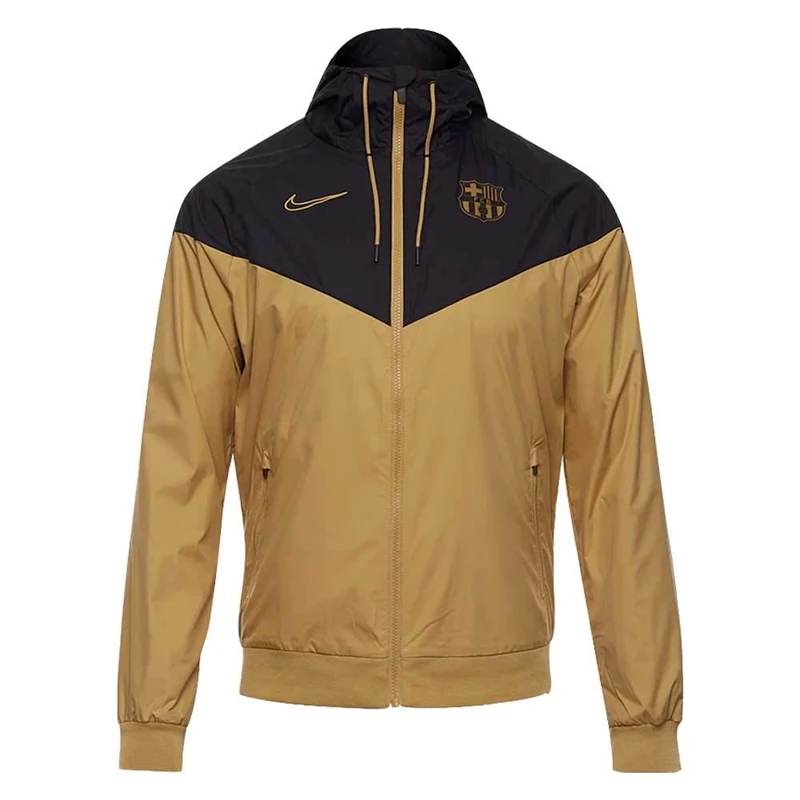 Nike Fcb M Nsw WR WVN AUT Sport Jacket - Jersey Gold/Black/Jersey Gold/(Jersey Gold) (No Sponsor), X-Small