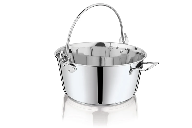 Penguin Home Jam Pan & Maslin Pan, 8.5 Litre Stainless Steel, Lockable Handle & Induction Safe, Suitable for All Hobs, Suitable for Dishwasher, Fridge & Freezer, Diameter 30.5 cm