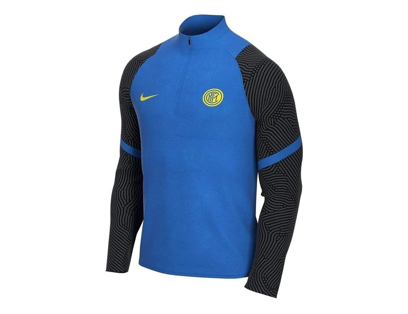 Nike INTER M Nk Dry STRK Dril Top Long Sleeved T-Shirt - Blue Spark/Black/(Tour Yellow) (No Sponsor-PLYR), Small