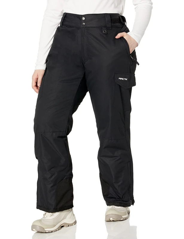 ARCTIX Women's Snow Sports Insulated Cargo Pants Skiing, Black, 4X / 31L