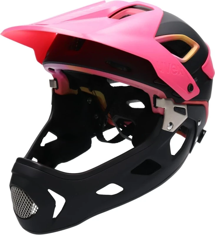 uvex Jakkyl hde 2.0 - Secure Mountain Bike Helmet for Men & Women - Optimal Fit - Removable Chinguard - Future Black Matt - 56-61 cm