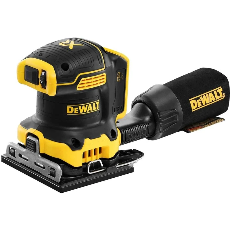 DEWALT DCW200N-XJ 18V XR 1/4 Sheet Palm Sander – Bare Unit | Cordless, Compact & Powerful for Precision Sanding