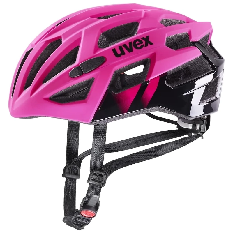 uvex Race 7 - Secure Performance Bike Helmet for Men & Women - Individual Fit - Extra Impact Protection - Rubin - Black - 51-55 cm - Image 1
