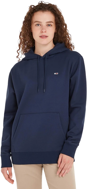 Tommy Jeans Men’s TJM Regular Hoodie, Blue (Twilight Navy), L