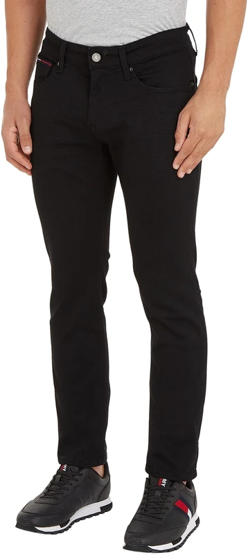 Tommy Jeans Men's Scanton Slim Nbks Denim Pants, New Black Stretch, 34W / 34L