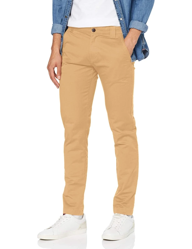 Tommy Jeans Men's Tjm Scanton Chino Pant Pants, Classic Khaki, 28W / 32L