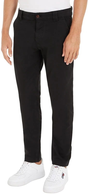 Tommy Jeans Men's Tjm Scanton Chino Pant Pants, Black, 33W / 36L