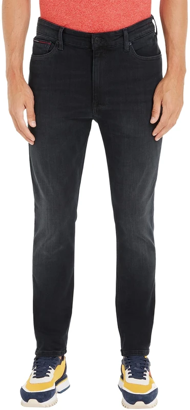 Tommy Jeans Men's Simon Skny Dyjbk Jeans, Dynamic Jacob Black, 30W / 30L