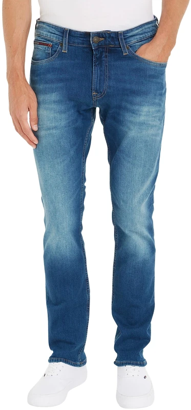 Tommy Jeans Men's Scanton Slim Wmbs Jeans, Wilson Mid Blue Stretch, 27W / 32L