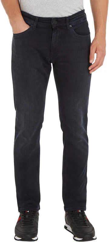 Tommy Jeans Men's Scanton Slim Dyjbk Denim Pants, Dynamic Jacob Black, 31W / 36L