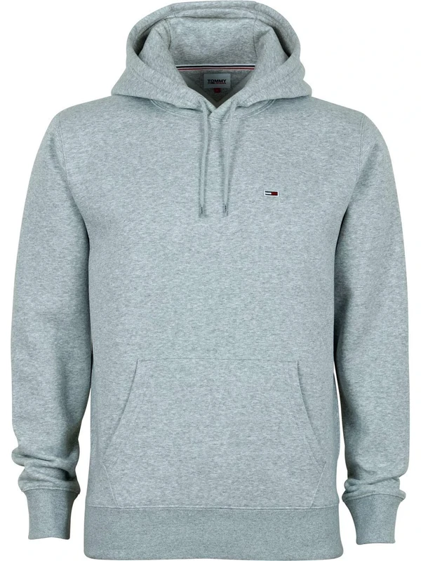 Tommy Jeans Men's TJM Regular Fleece Hoodie - Lt Grey Htr XXS