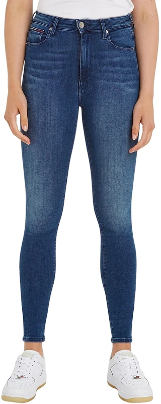 Tommy Hilfiger Women's Sylvia Hr Super Skny Nnmbs Dw0dw09215 Denim Pants, Blue (New Niceville Mid Blue Stretch), 24W / 32L - Image 1