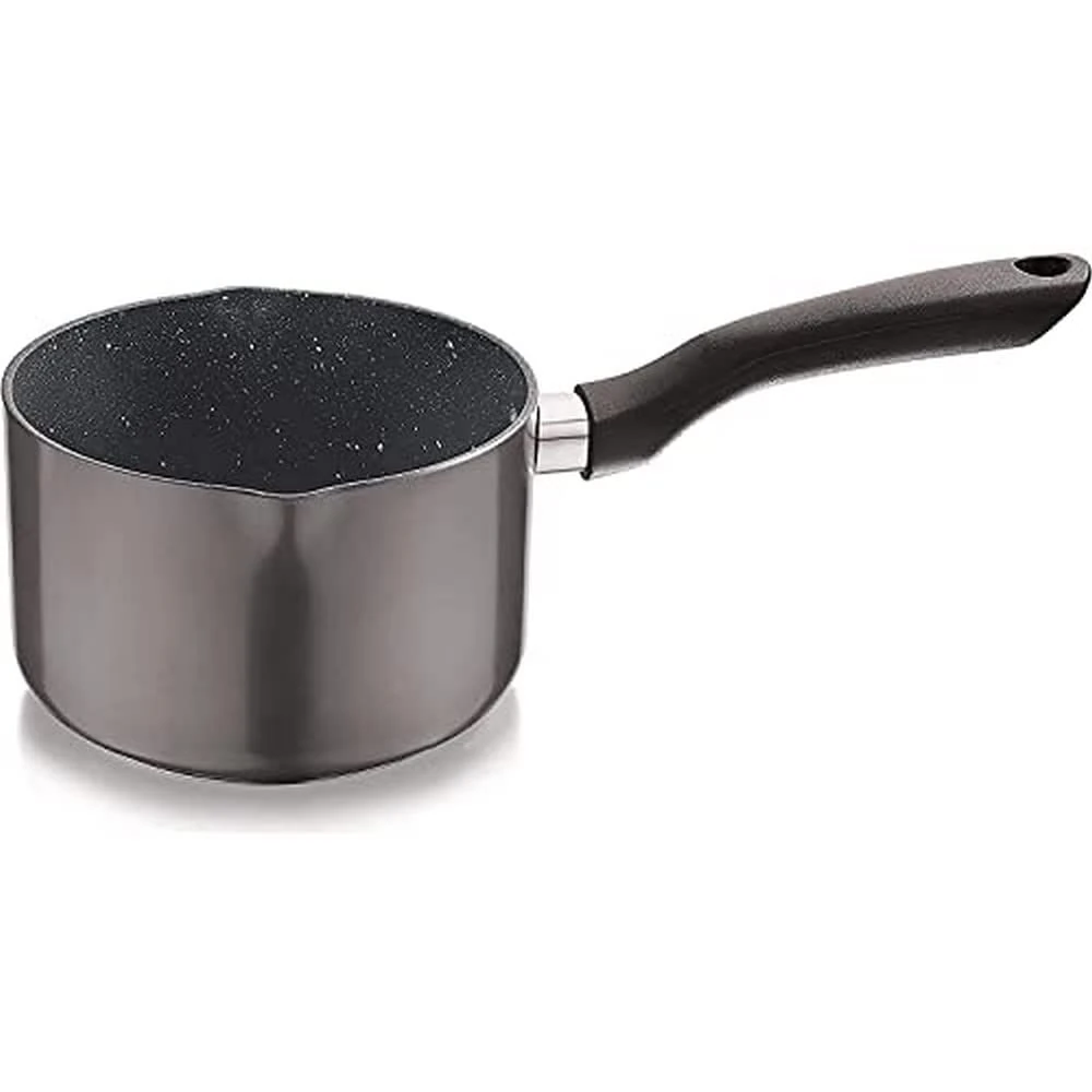 Penguin Home® Non Stick Milk Pan 16cm, 1.8 Litre | Induction & Dishwash Safe with Bakelite Handle | Milkpan with Double Pouring Lips | Saucepan | Cook Sticky Sauces, Warm Milk | Cooking Pots & Pans