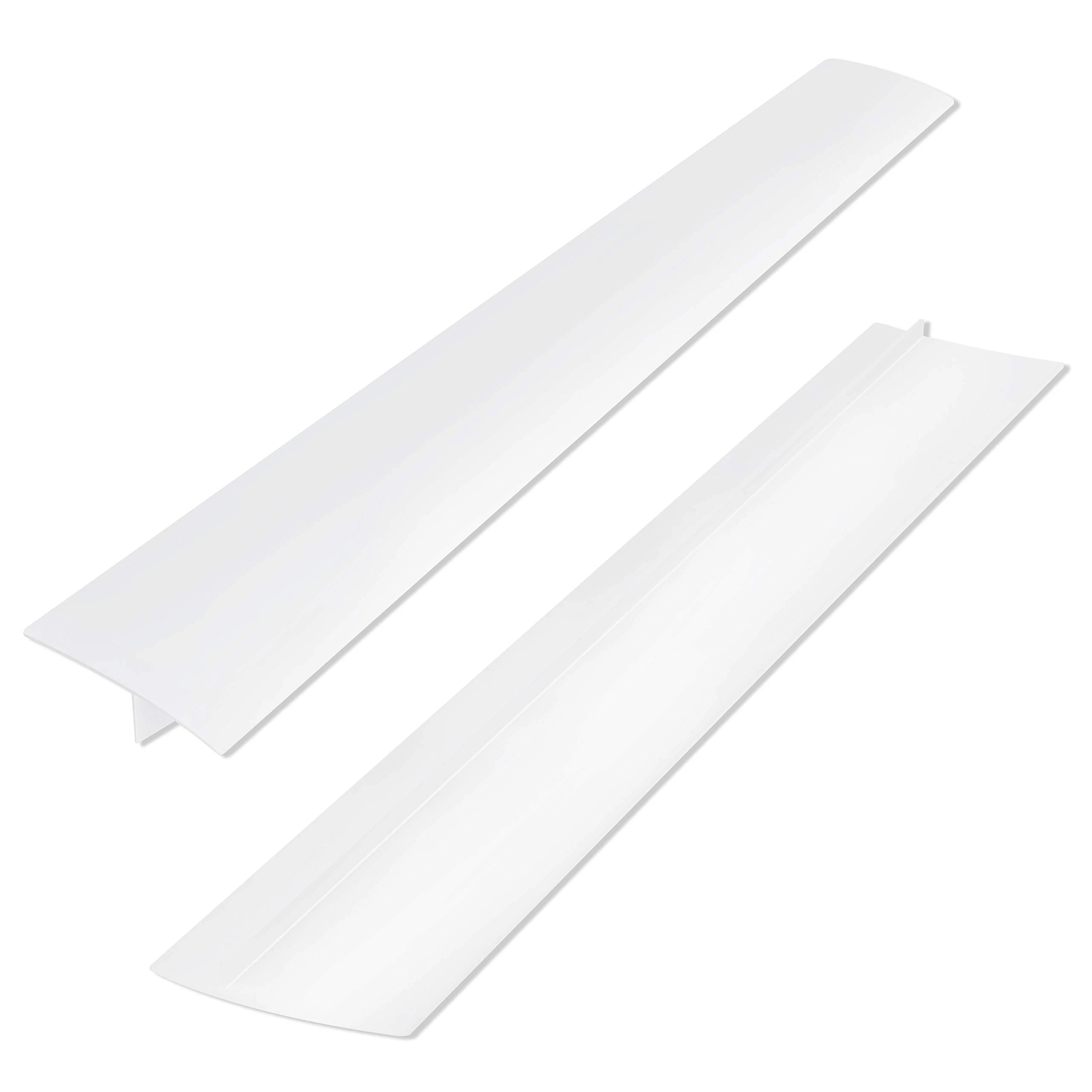 Kitchen Silicone Stove Counter Gap Cover Long Gap Filler Spill Bits Seal Strip for Cooker Washer Dryer Work Surface Stovetop Oven 21inch 2 Pack White