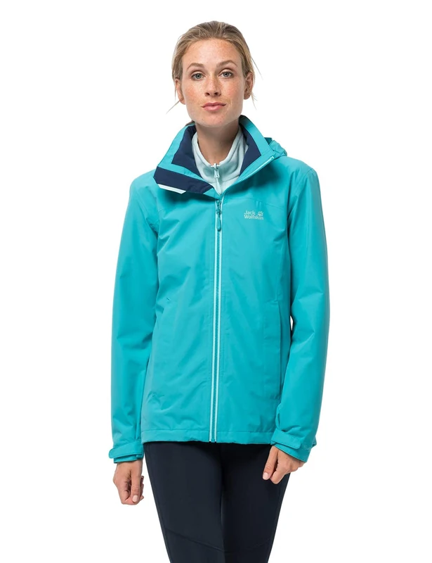 Jack Wolfskin Women's EVANDALE W Athletic-Shell-Jackets, Dark Aqua, S