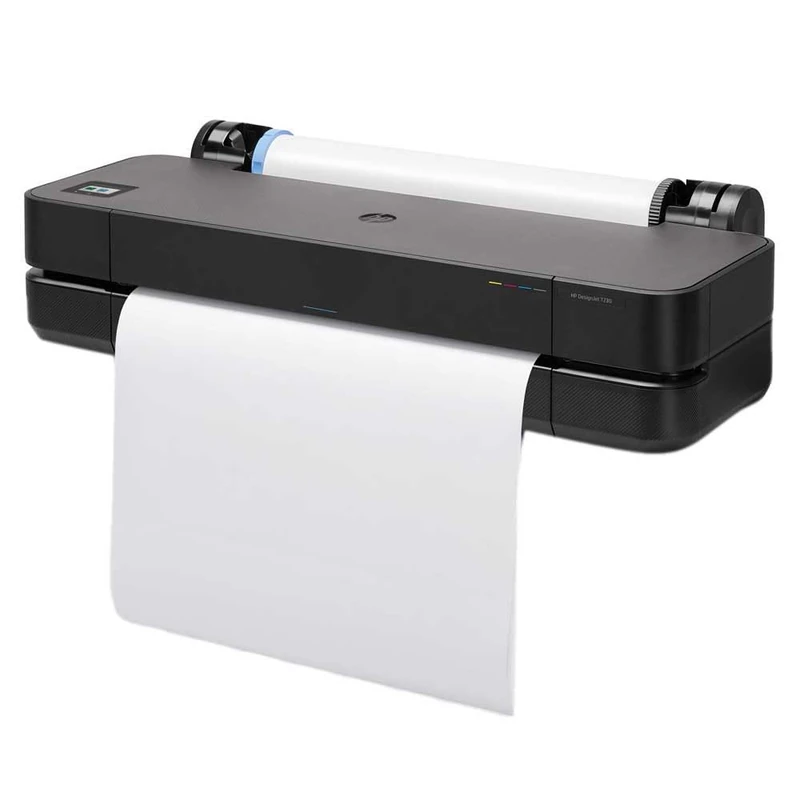 HP DesignJet T230 Large Format Plotter Printer 24in up to A1 , Mobile Printing, Wi-Fi, Gigabit Ethernet, Hi-Speed USB 2.0, 1-Year Warranty (5HB07A),Black