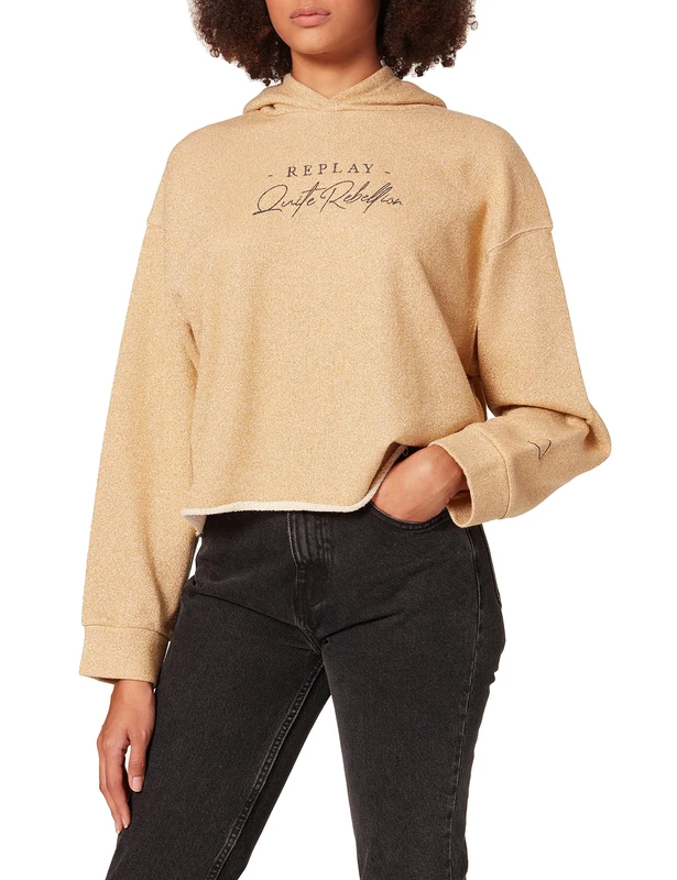 REPLAY Women's Hoodie - Gold - S - Image 1