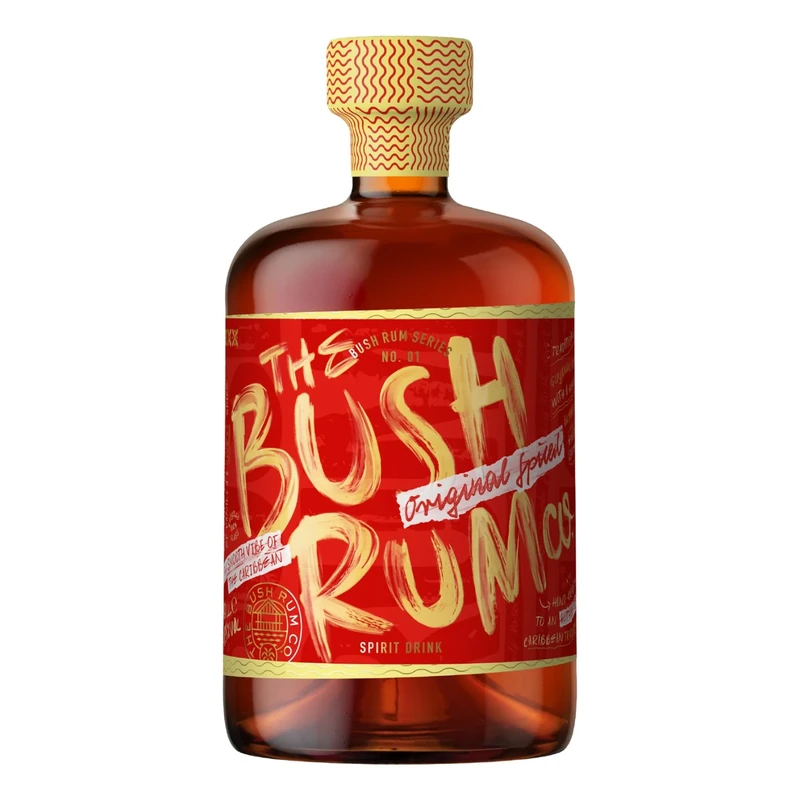 The Bush Rum Co. Original Spiced Rum With Tropical Notes | 100% Recycled Bottle/Recyclable Pack| 37.5% ABV 70cl
