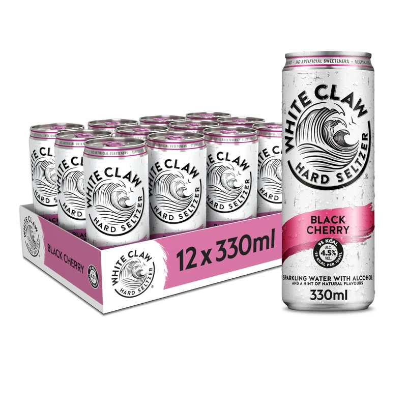 White Claw Hard Seltzer Black Cherry 12 x 330ml Cans 4.5% ABV
