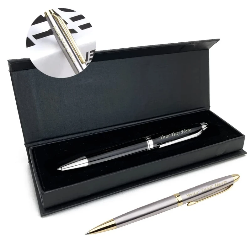 Howson London Engraved Stainless Steel Ballpoint Pen - Gift Box