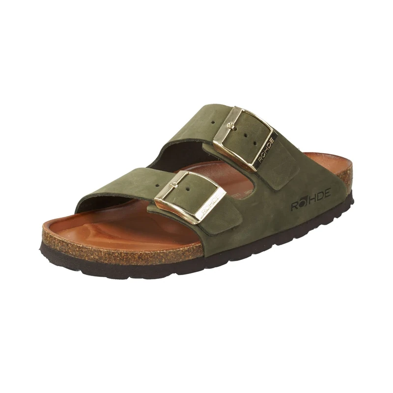 Rohde Rodigo 5864 Women's Mules Slippers Sandals Gold, Green, 7 UK - Image 1