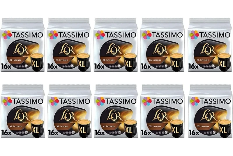 TASSIMO L'OR XL Intense Coffee Capsules Refills T-Discs Pods 10 Pack, 160 Drinks