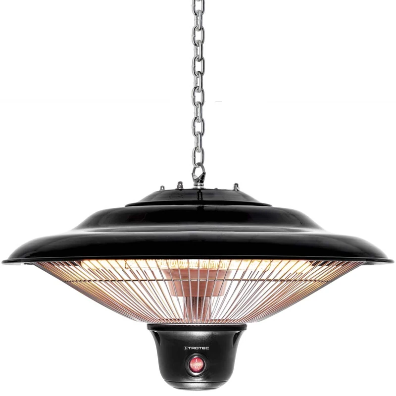 TROTEC Design Ceiling Heater IR 1500 SC, Infrared, Ceiling Mounting, 3 Heat Settings: 500 W / 1000 W / 1,500 W, Rooms up to 10 m², Matte Black