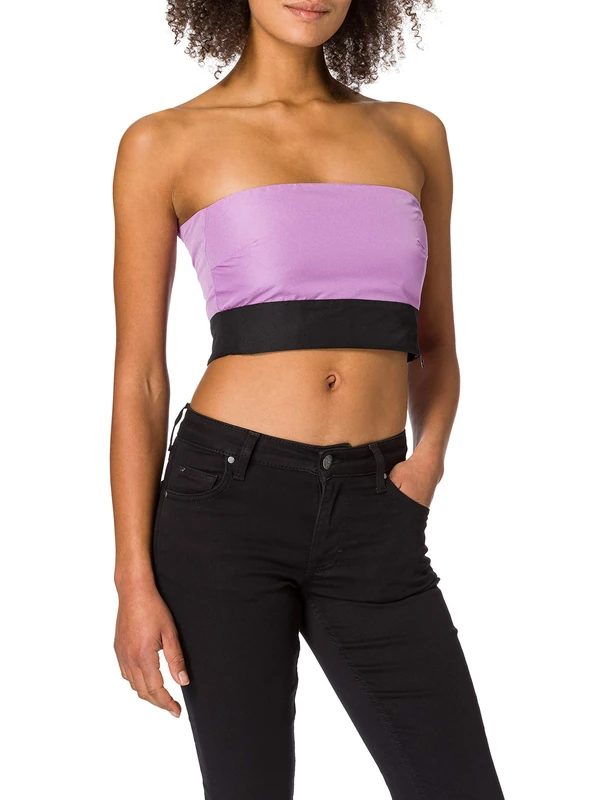 Pinko Women's Universitario 1 Fashion Vest, Qz2_Lilac/Black, 8 (XS)