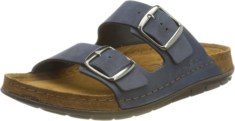 Rohde RODIGO-D Women's Mules, Slippers, Slides, Sandals, Summer Shoes, Casual Shoes, Blue, 4 UK