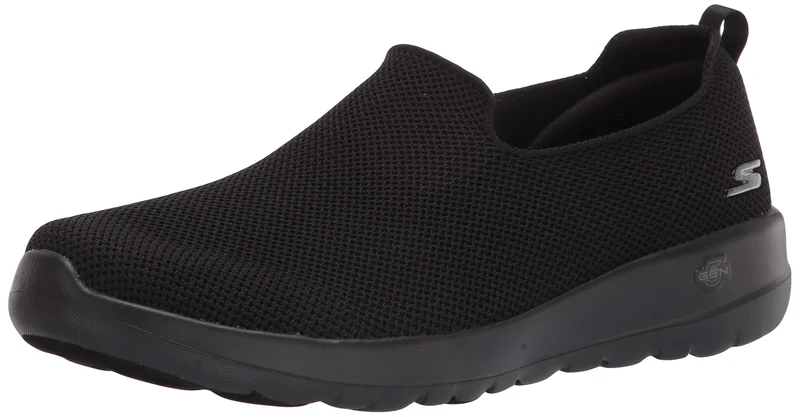 Skechers Womens Walking Sneaker, Black, 7 Wide US