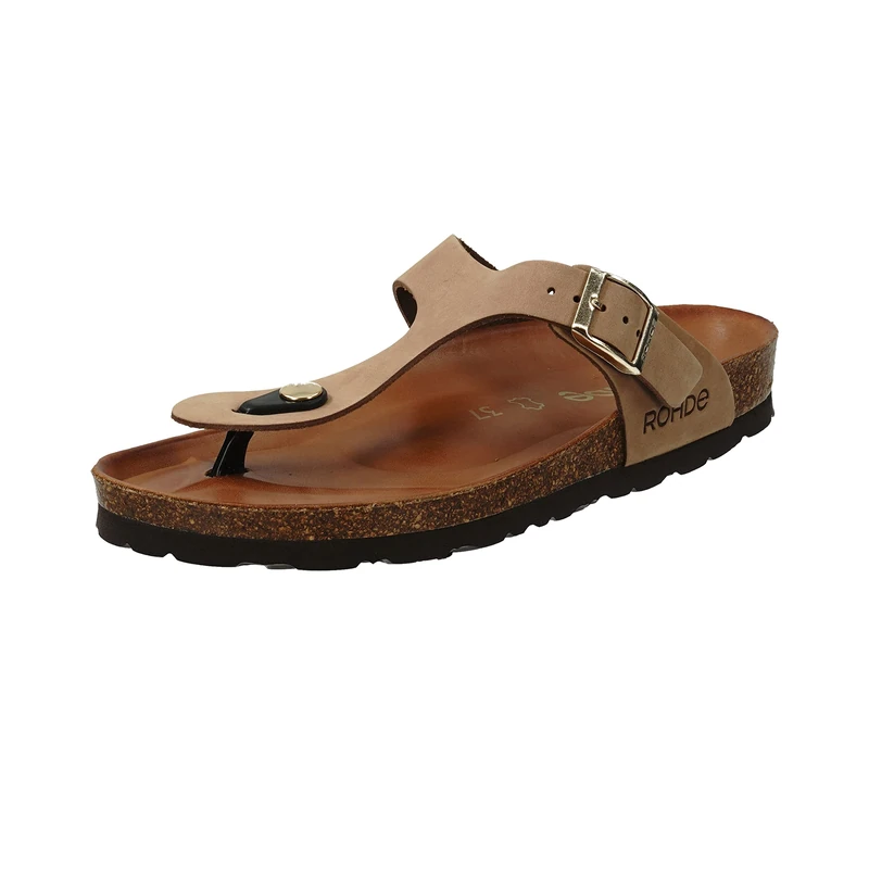 Rohde Women's Alba Mules - Natural Leather Summer Slides