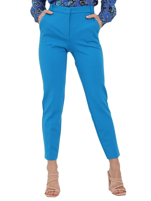Pinko Women's Mediani Top Punto Milano Tecni Trouser, G32_blu Imperiale, 40