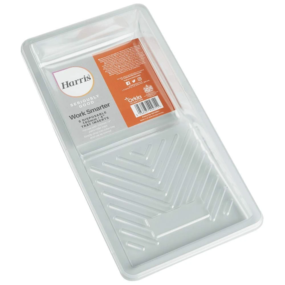 Harris Seriously Good Paint Tray Liners Pack of 5 Inserts 4in 100mm
