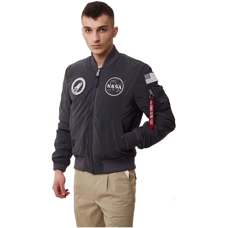 ALPHA INDUSTRIES Men's MA-1 NASA Rainbow Ref. Jacket, rainbow/reflective, S - Image 1