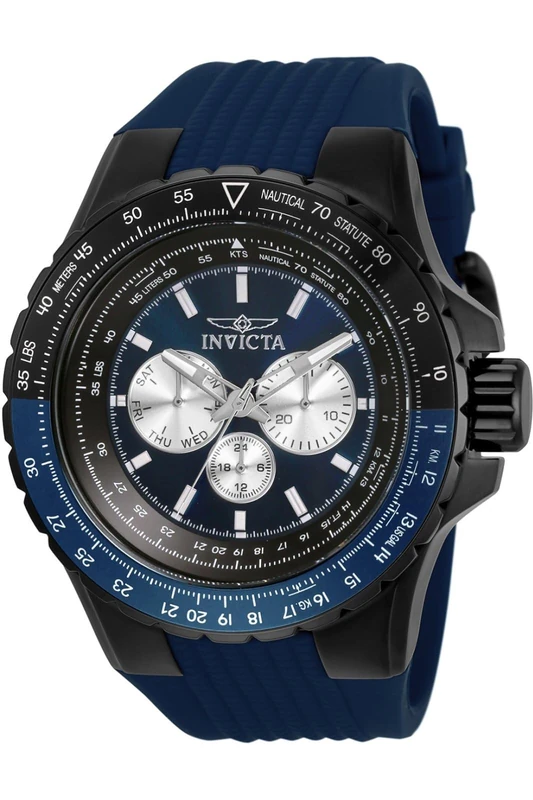 INVICTA Aviator 33037 Men's Watch - Waterproof - Analogue - Quartz Movement - Stainless Steel with Blue dial - 50mm