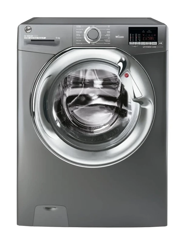 Hoover H Wash 300 Lite H3WS 495DACGE-80 9kg Load 1400rpm Freestanding Washing Machine, Android App enabled, Graphite