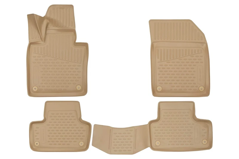 Element EXP.ELEMENT3D5017212k 3D Rubber Floor Mats Volvo XC60 2017-4 Pieces (Beige), Black