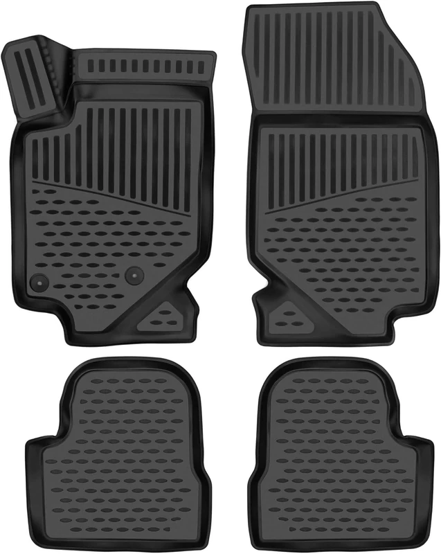 Element Rubber Mat Set for Opel Corsa F 2019-2024 Hatchback (Does Not Fit Electric) 100% Car Floor Mats, Black