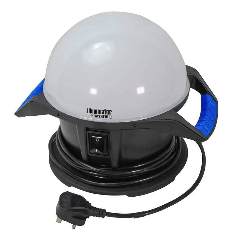 Faithfull FPPSLTL50 Illuminator LED Mains Powered Work Light 50W - 4000Lm with Power Take Off Socket, (Link up to 15 Units). 5M Cable