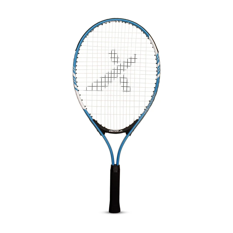 Vector X VXT-520 Tennis Racquet with Full Cover Material: Aluminium 25-inch Strung Lightweight Oval Head Shape and Shock Absorption