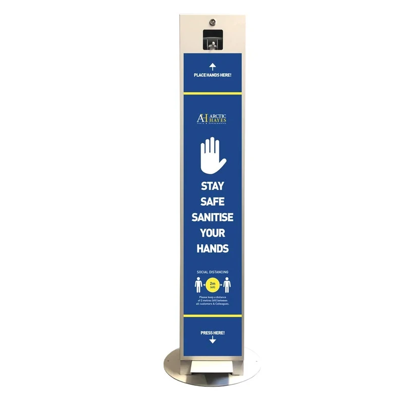 Arctic Hayes Floor Standing Hand Sanitizing Station with Foot Pedal, 5 Litre Capacity - Image 1
