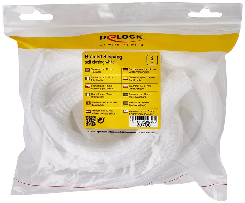 Delock 20700 manchon de câble Blanc