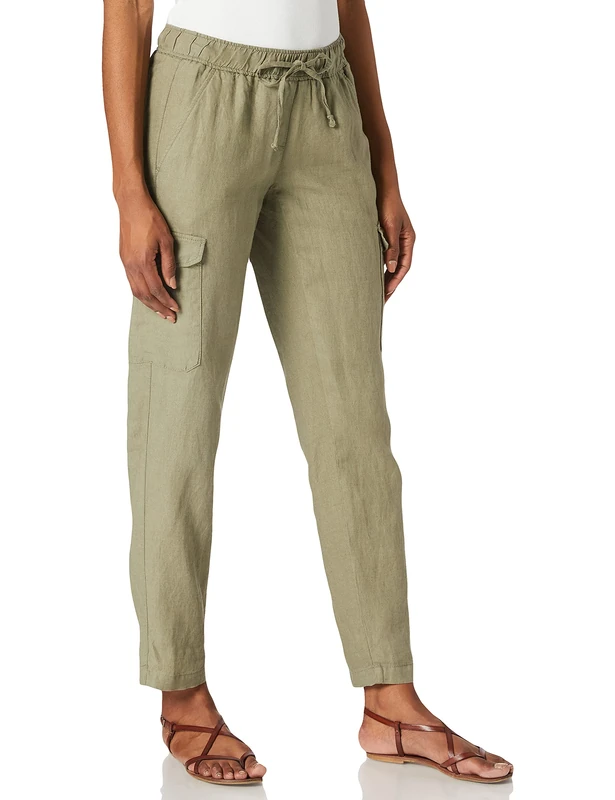 BRAX Women's Style Mareen Trousers in Cargo Pants, Khaki, 34W x 30L