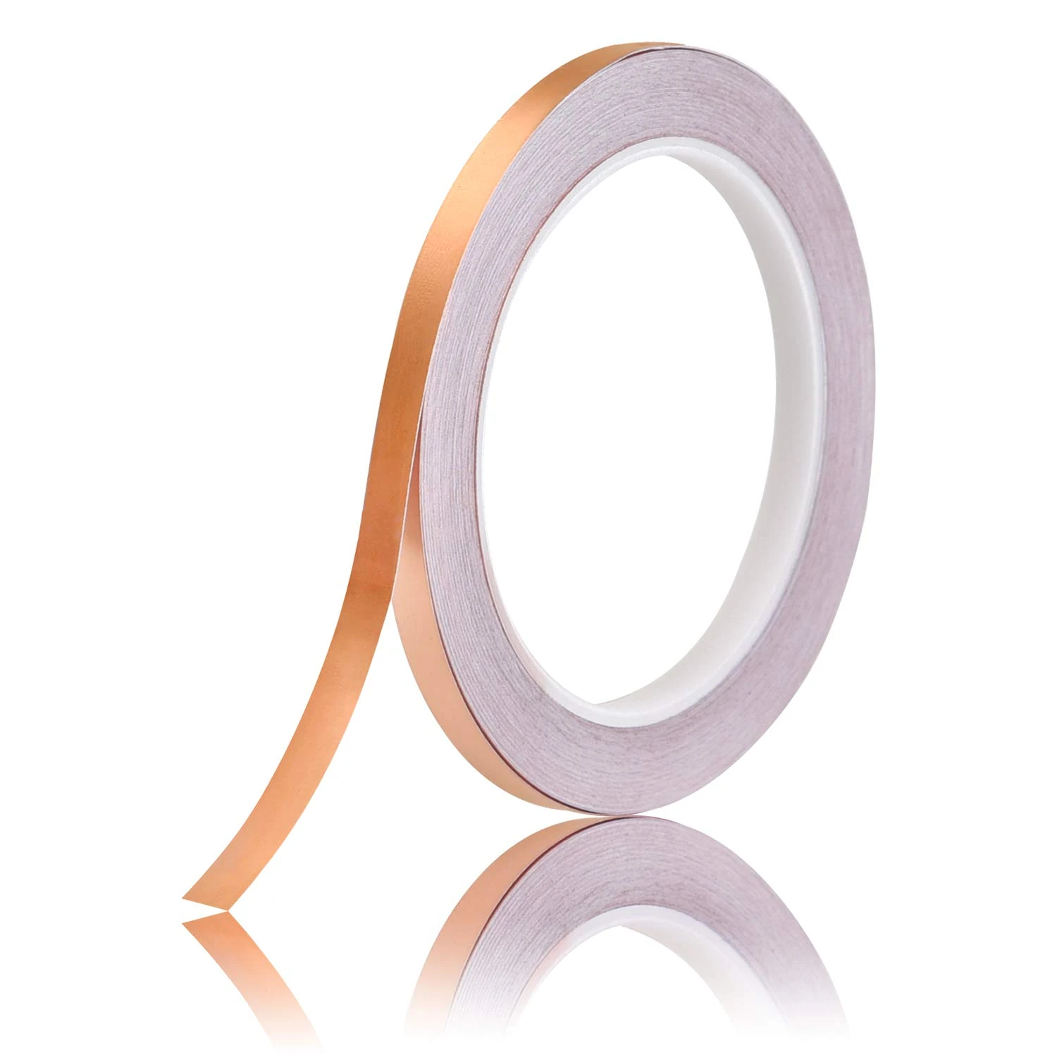 FEPITO Copper Foil Tape (0.24inch x 66ft) for Guitar, Slug Repellent, Stained Glass, Crafts, Electrical Repairs, Grounding-Conductive Adhesive