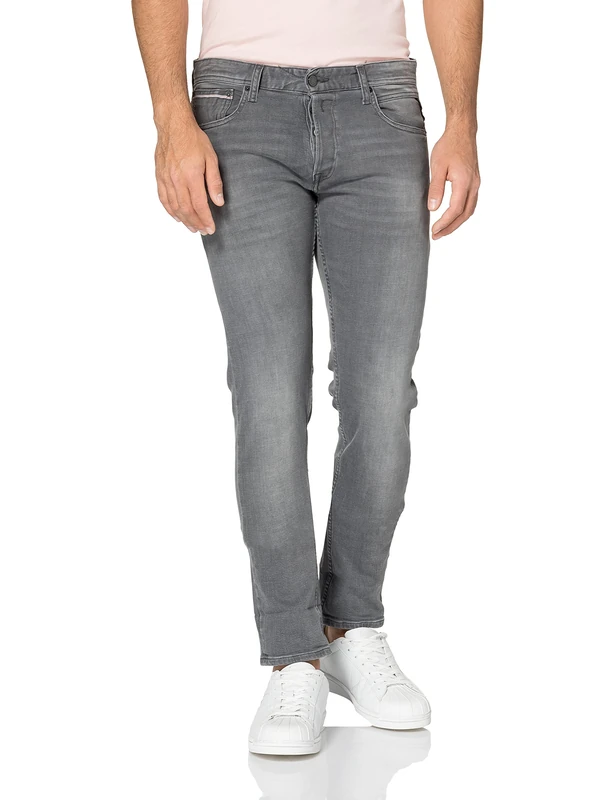 REPLAY Men's Grover Jeans, 095 Light Grey., 29 W/32 L - Image 1